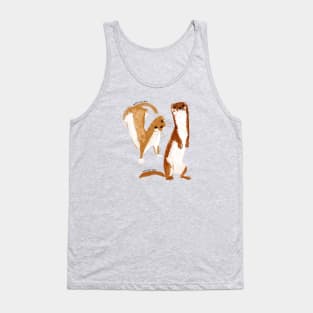 Funny Weasel ( Mustela nivalis ) Tank Top